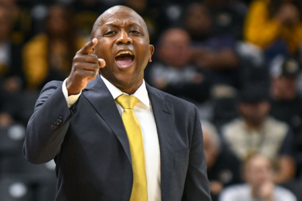 Missouri head coach Dennis Gates shouts to his players in the first half of a game against Howard on Friday, Nov. 8, 2024, at Mizzou Arena. (CAL TOBIAS/ROCK M)